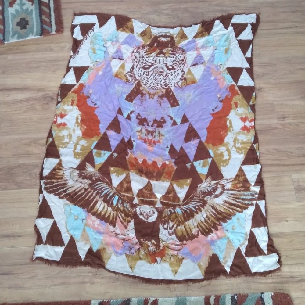 Cheetah and Eagle Tapestry, Scarf, or Wrap